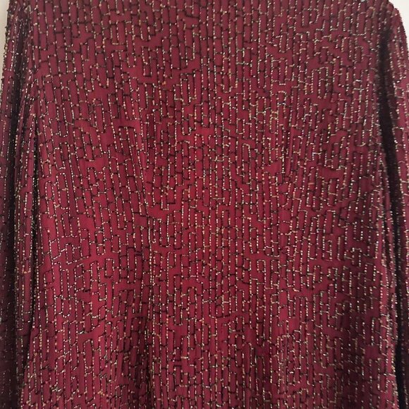 Vintage Beaded Embellished Unique Silk Jacket M - Picture 12 of 13
